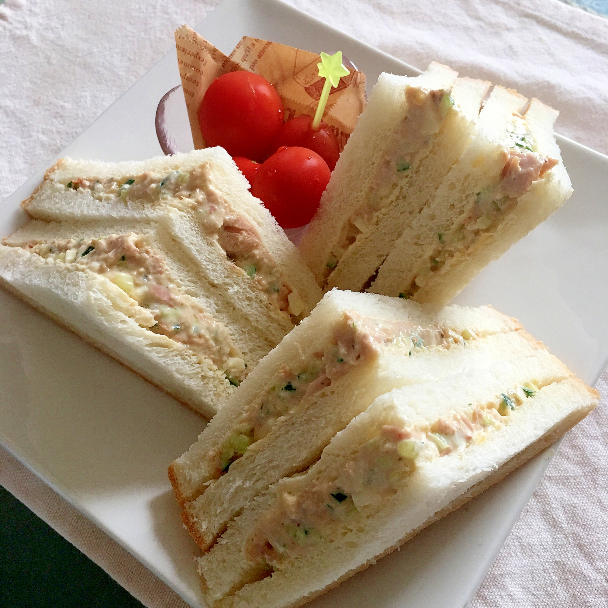 胡瓜とチーズのタルタルツナサンド♡ レシピ・作り方